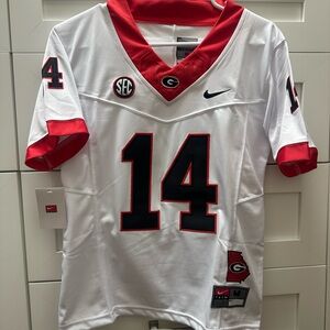 Gunner Stockton #14 UGA Bulldogs Dawgs White Youth Nike Jersey Authentic